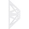 Ekena Millwork Set of Four Panels for 94 1/2"W x 28 1/4"H Farmhouse Fence Fretwork Wainscot Wall Paneling WPKP14X01X47FHF - alternate 5
